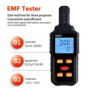 เครื่องวัดสนามแม่เหล็ก EMF รุ่น S8602 สำหรับใช้ในบ้าน ตรวจจับสนามแม่เหล็ก สำหรับการล่าสัตว์ ผลิตในจีนแผ่นดินใหญ่ - Product Image 3