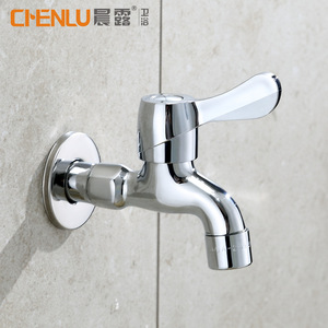 Grifo de lavabo de pared Chenlu, monomando de cobre, 4 orificios, con válvula de cerámica - Product Image 1