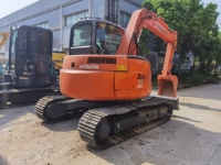 Excavatrice sur chenilles Hitachi d'occasion de haute qualité, moteur et pompe hydrauliques d'origine japonaise ZX75US ZX 120/200 2016 7,1 tonnes en vente