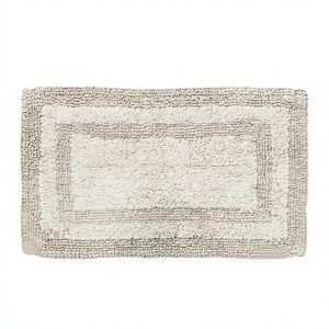 Tapis de bain en coton bleu et blanc à motifs floraux, très vendu, de haute qualité, écologique, antidérapant, absorbant, lavable en machine - Product Image 2