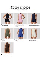 Combinaison de yoga sans couture pour femme, dos nu, bretelles croisées, une pièce, sans manches, effet push-up, pour la gym et le fitness