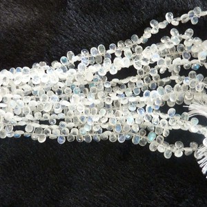 Cuentas de piedra lunar arcoíris Cuentas de piedra natural Venta al por mayor India Hebras de gotas de piedras preciosas facetadas - Product Image 3