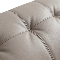 Lit de Luxe Moderne et Ergonomique avec Tête de Lit Double Section en Cuir Nappa, Cadre de Lit Queen Size avec Rangement – Vente Directe Usine