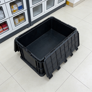 Boîte <span class=keywords><strong>de</strong></span> rangement en <span class=keywords><strong>plastique</strong></span> conforme aux normes ESD <span class=keywords><strong>avec</strong></span> <span class=keywords><strong>couvercle</strong></span> rabattable, conçue pour le <span class=keywords><strong>transport</strong></span> et le stockage sécurisés des appareils sensibles - Product Image 1