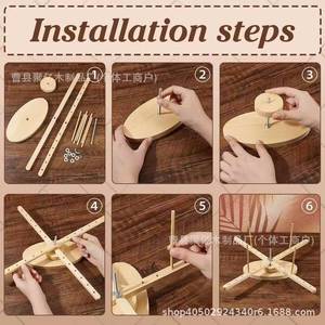 <b>Wooden</b> Yarn Winder Portable Spinning Rack Handmade <b>Craft</b> Tool For Yarn <b>Ball</b> Shaping - Product Image 3