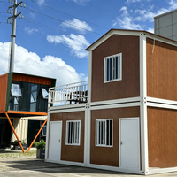 Maison préfabriquée en conteneur à toit en pente avec design de drainage des eaux pluviales pour l'hébergement des travailleurs tropicaux