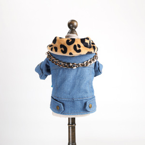 Nueva ropa de otoño/invierno para mascotas, perros pequeños, cachorros, perros y gatos felices, chaquetas de mezclilla cálidas, cómodas, gruesas y lujosas - Product Image 5