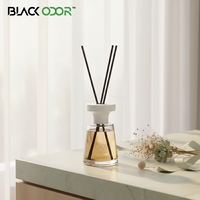 Diffuseur de bureau en verre solide NOIR - Évaporation naturelle, élimination des odeurs, parfum longue durée, style moderne, sans électricité