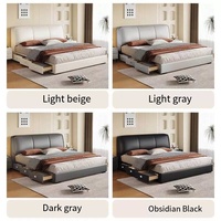 Vente d'usine Ensemble de meubles de chambre à coucher avec rangement Designs modernes Lit double de luxe pour la chambre