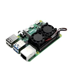 Radiador de doble ventilador de refrigeración disipador de calor de aleación de aluminio Raspberry <span class=keywords><strong>Pi</strong></span> 4B/3B + - Product Image 1
