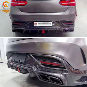 Produk Baru LD Gaya Suku Cadang Mobil Penyebar Bumper Belakang Serat Karbon dengan Ujung Knalpot untuk GLE Coupe - Product Image 4