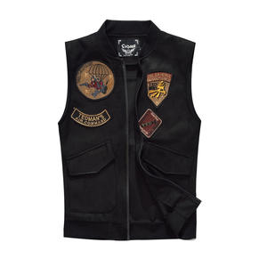 Veste en jean <span class=keywords><strong>sans</strong></span> manches en coton de haute qualité pour hommes <span class=keywords><strong>grande</strong></span> <span class=keywords><strong>taille</strong></span> style punk décontracté - Product Image 5