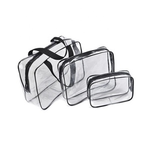 Custom Travel Toilet <strong>Make</strong> <strong>up</strong> <strong>Bag</strong> Set Trousse Maquillage Transparent Pvc Makeup <strong>Bag</strong> with Zipper clear Plastic Cosmetic <strong>Bags</strong> - Product Image 2