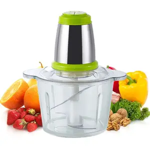 Promotion Leistungs starker 300W Motor 2L Multifunktions Mini 4 Abnehmbarer Dual Layer Edelstahls ch neider Food Chopper