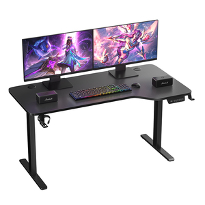 Furnitur meja komputer meja kerja, dudukan Motor tinggi eksekutif dengan tinggi, Meja game kantor dapat disesuaikan - Product Image 2