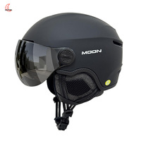 Casque de ski professionnel unisexe MOON avec lunettes intégrées, pour alpinisme et snowboard, protection de la tête en PC+EPS, modèle MS108