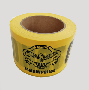 Blue and <b>White</b> Hazard Warning <b>Tape</b> 75 Mm Width Polyethylene Barrier <b>Tape</b> - Product Image 3