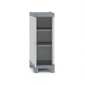 Armario Individual Ttake de 35x43.8x97.6 cm, Gris Claro y Gris Oscuro, Almacenamiento de Herramientas con Puerta y Estantes - Product Image 2