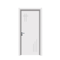 Porte intérieure moderne minimaliste en bois composite massif CPL, résistante à l'humidité, insonorisée, en bois massif pour chambre à coucher, hôtel