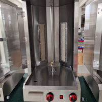 Nouvelle machine à shawarma verticale professionnelle haute efficacité pour comptoir, four à rôtisserie, grill à kebab, cuisinière à gaz GPL 220V rotative