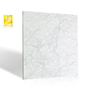 Preço De Atacado Pedra Natural Design Personalizado Carrara Piso Lajes Mármore Italiano Branco e Azulejos