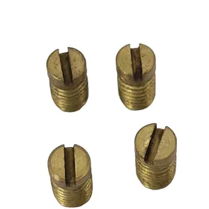 Parafusos de bronze sem cabeça para máquina banhada a níquel e cobre 8 mm, parafusos com ranhuras M5x10 personalizáveis, métricos GB QD T/T Shanghai, originais
