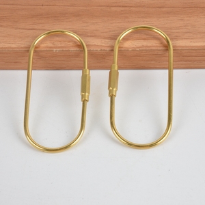 Karwo hình dạng hình bầu dục đồng thau Keychain vít khóa vòng chìa khóa Carabiner chủ - Product Image 5