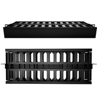 Gestionnaire de câbles Ethernet Cat6 UTP RJ45 1U 24 ports en plastique et acier, montage en rack 19 pouces, noir, pour réseaux