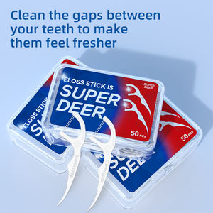 Fil dentaire double ligne Superdeer à la menthe avec fil dentaire PE anti-caries double ligne, manche PS, nettoyage facile des dents pour un usage domestique - Product Image 5