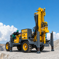 Compresseur d'air Hengwang pour plateformes de forage de puits d'eau, machine portable avec tuyau de forage et tige de forage pour le forage de roches dans les mines et les carrières