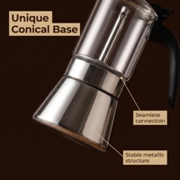Cafetera Moka Mini Ecológica, Libre de BPA, Funcionamiento Silencioso, Preparación Silenciosa, Relajación en el Centro, para Espresso