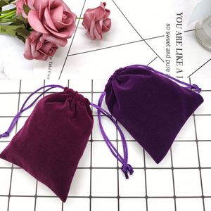 Pochette à bijoux en velours personnalisée avec logo, sac d'emballage cadeau pour bijoux, montres et autres trésors, sac de rangement pour perruque - Product Image 3