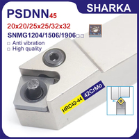 Porte-outil SHARKA PSDNN2020K12 PSDNN2525M12 PSDNN3232P12 PSDNN2525M15 PSDNN3232P19 pour tournage CNC, barre de coupe pour tour à métaux