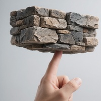 Panneau de revêtement flexible en placage PU, aspect granit chanvre moderne de qualité supérieure, grande dalle (100 mm d'épaisseur), imperméable et ignifuge pour