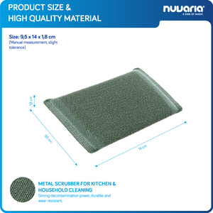 Spugna in Rete di Acciaio Inossidabile Riutilizzabile, Spazzola Metallica per Pulizia di Cucina e Casa - Product Image 3