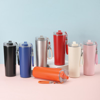 Gobelet isotherme personnalisé en acier inoxydable 316 pour café glacé, anti-fuite, à double paroi sous vide, avec paille, pour voyage