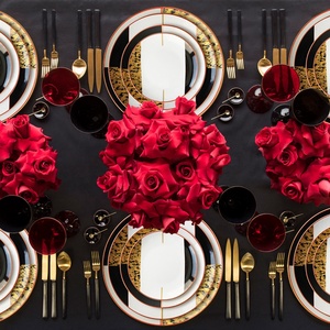 Wholesale Modern Dubai Elegant Bone China Dinner Set Ceramic <b>Dinnerware</b> Set - Product Image 3