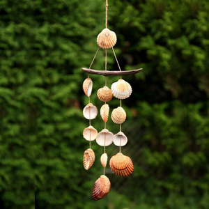Eco Friendly Natural Seashell <b>Wind</b> <b>Chime</b> Handmade Coastal Hanging Decoration for Home Garden Resort Wholesale Vietnam - Product Image 1