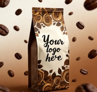 Sacs d'emballage pour café personnalisés gratuits avec valve et fermeture éclair, design unique pour grains de café de spécialité, vente au détail, attrayants