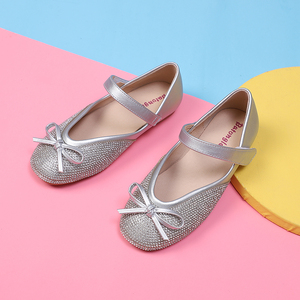 Chaussures de Danse Princesse pour Enfants en Gros de Guangzhou, Chaussures Plates de Fête pour Filles avec Nœud Pailleté Doux, Chaussures Décontractées pour Enfants - Product Image 4