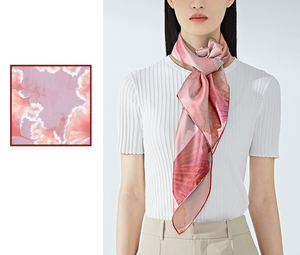 2025 Neu 100% reine Seide 90cm Seide Plain Crepe Satin Square Scratches Großhandels waage Anpassung 14mm <span class=keywords><strong>Digital</strong></span> Inkjet Printing - Product Image 1