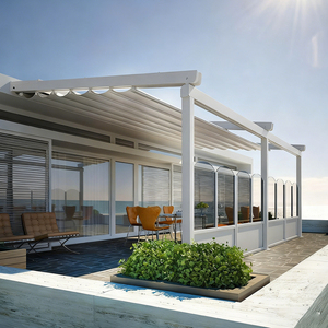 Toldo Plegable <span class=keywords><strong>para</strong></span> Techo, Motorizado, Retráctil, de PVC, Impermeable, Protección Solar y contra la Lluvia - Product Image 2