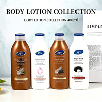 Lotion Corporelle Éclaircissante OEM Multi-Usages à l'Acide Kojique, Avocat et Beurre de Cacao 400ml Hydratante Nourrissante 4 Variantes Vente en Gros
