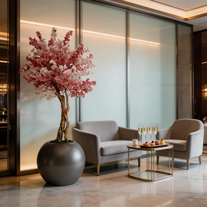 Новое высококачественное декоративное большое искусственное дерево сакуры розового цвета для украшения дома, школы, вечеринок, свадеб и магазинов - Product Image 6