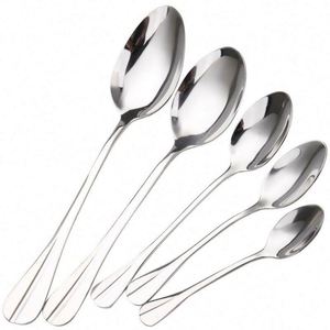 Manufacturer Wholesale Kitchen Eating Rice Soup Dessert Rice Soup Salad Silverware Tablespoon Cutlery <b>Coffee</b> <b>Spoon</b> Dinner <b>Spoon</b> - Product Image 1
