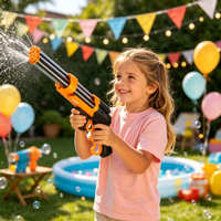 Pistolet à eau double tube personnalisé pour enfants, jouet spatial, pour la plage, le rafting et les combats aquatiques en extérieur