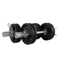 Plaques de poids en caoutchouc à trois trous pour haltères de musculation, utilisation en salle de sport, entraînement à domicile, plaques de poids noires à tenir à la main