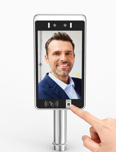 Appareil intelligent <span class=keywords><strong>de</strong></span> pointage d'heure et <span class=keywords><strong>de</strong></span> présence par reconnaissance faciale avec empreinte digitale intégrée, plusieurs langues, Wi-Fi activé, accès par carte et code - Product Image 1