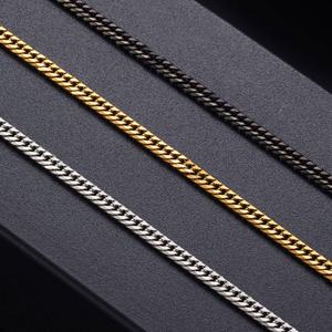 Chaînes tendance en acier inoxydable 316L anti-ternissement, plaquées or 14K 18K PVD, personnalisées, vente en gros, pour hommes - Product Image 4