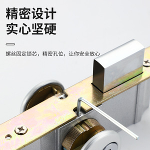 Serrure de porte universelle KFC en alliage d'aluminium, cylindre double face 44-55mm, pour cadre de porte en verre, serrure de sol durable au design minimaliste - Product Image 4